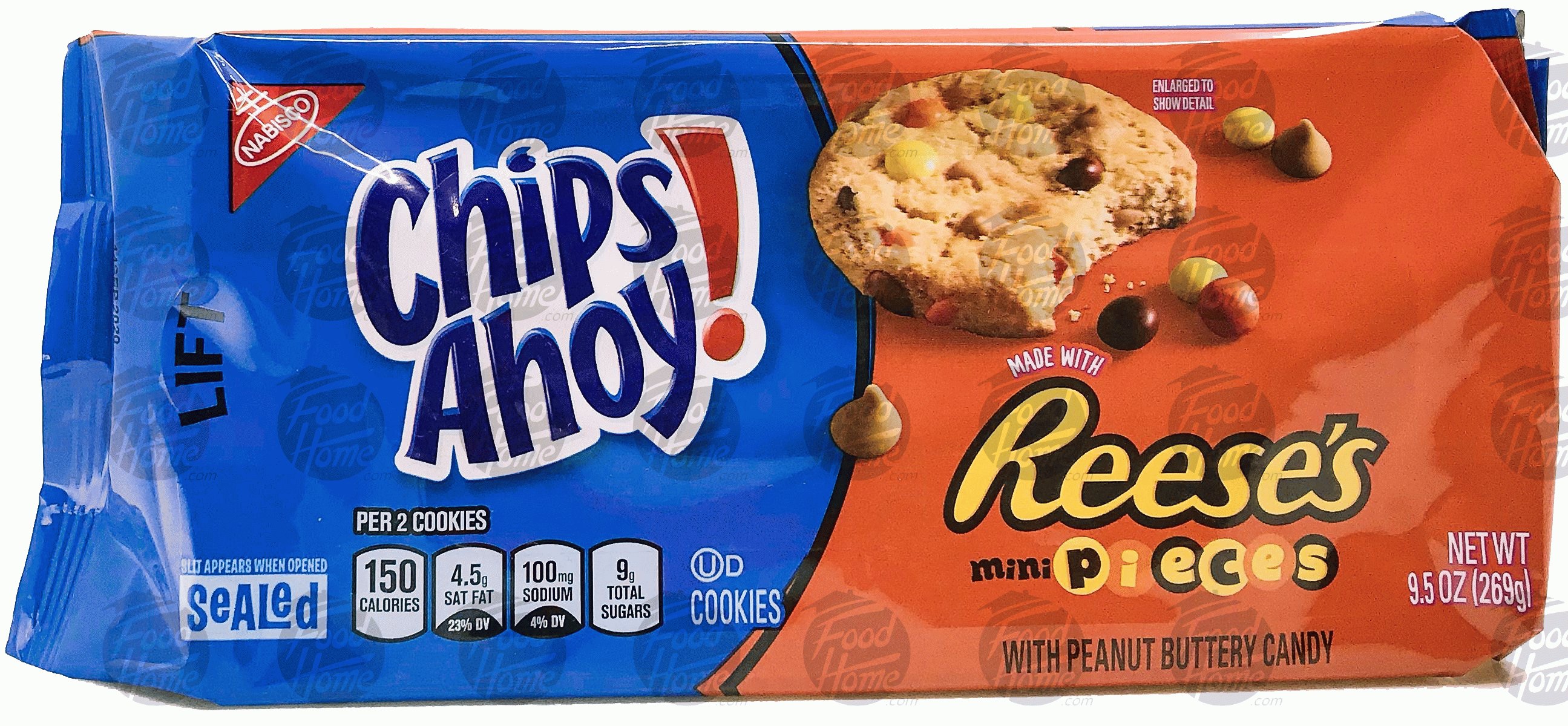 Chips Ahoy  original choclate chip cookies with reese's pieces, wrapper Full-Size Picture